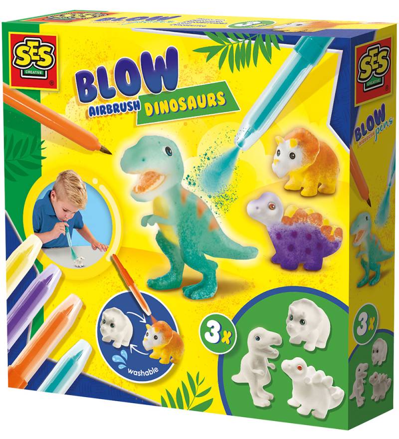 SES Creative Kreatives Spielset - Pustestifte - Dinosaurier - SES Creative - One Size - Kreatives Spielset SES Creative Kreatives Spielset - Pustestifte - Dinosaurier - SES Creative - One Size - Kreatives Spielset von SES Creative