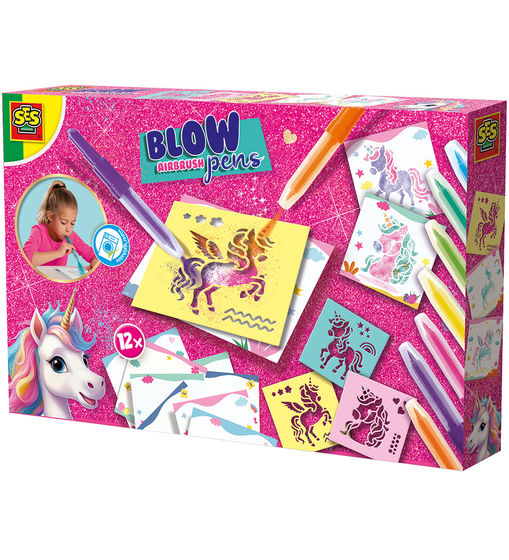 SES Creative Kreatives Spielset - Pustestifte - Einhorn - SES Creative - One Size - Kreatives Spielset von SES Creative