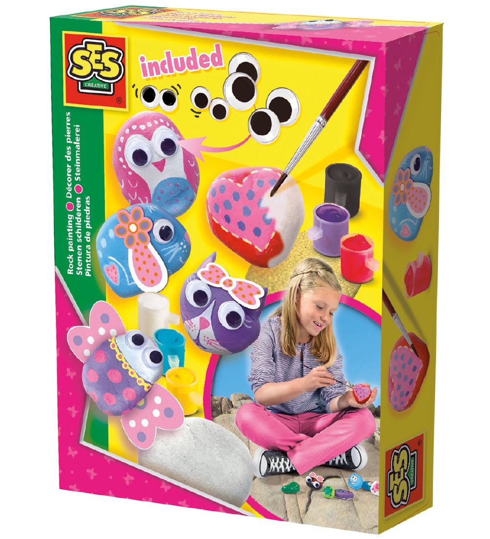 SES Creative Malset - Farbe auf Stein - Lila/Rot usw. Farbe - SES Creative - One Size - Kreatives Spielset SES Creative Malset - Farbe auf Stein - Lila/Rot usw. Farbe - SES Creative - One Size - Kreatives Spielset von SES Creative