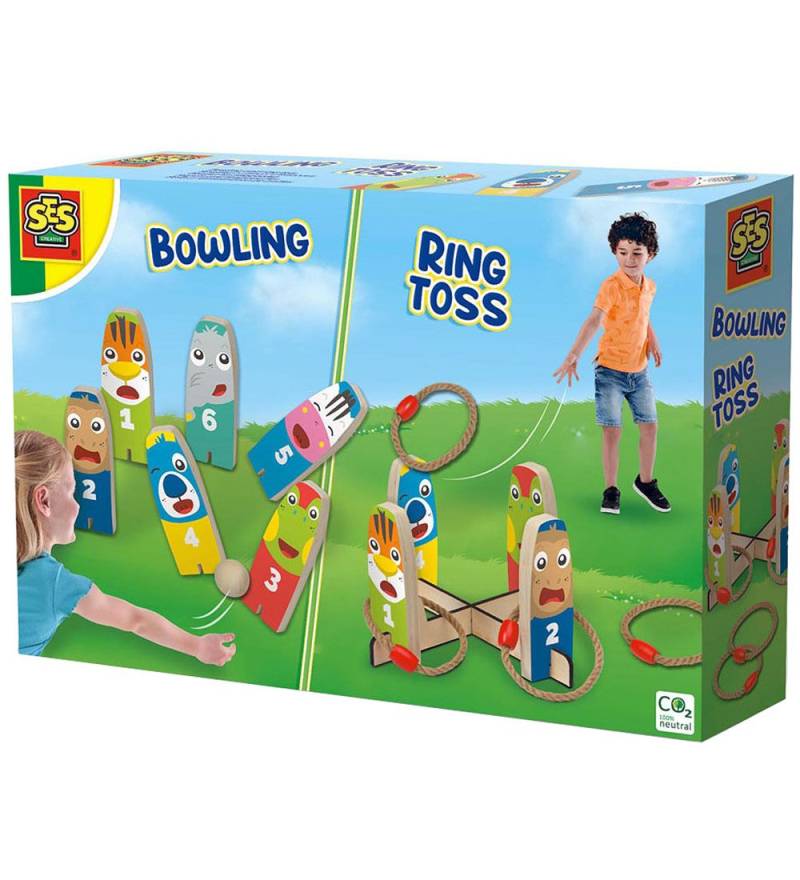SES Creative Outdoor Games - Bowling/Ringwurfspiel - SES Creative - One Size - Spiele von SES Creative