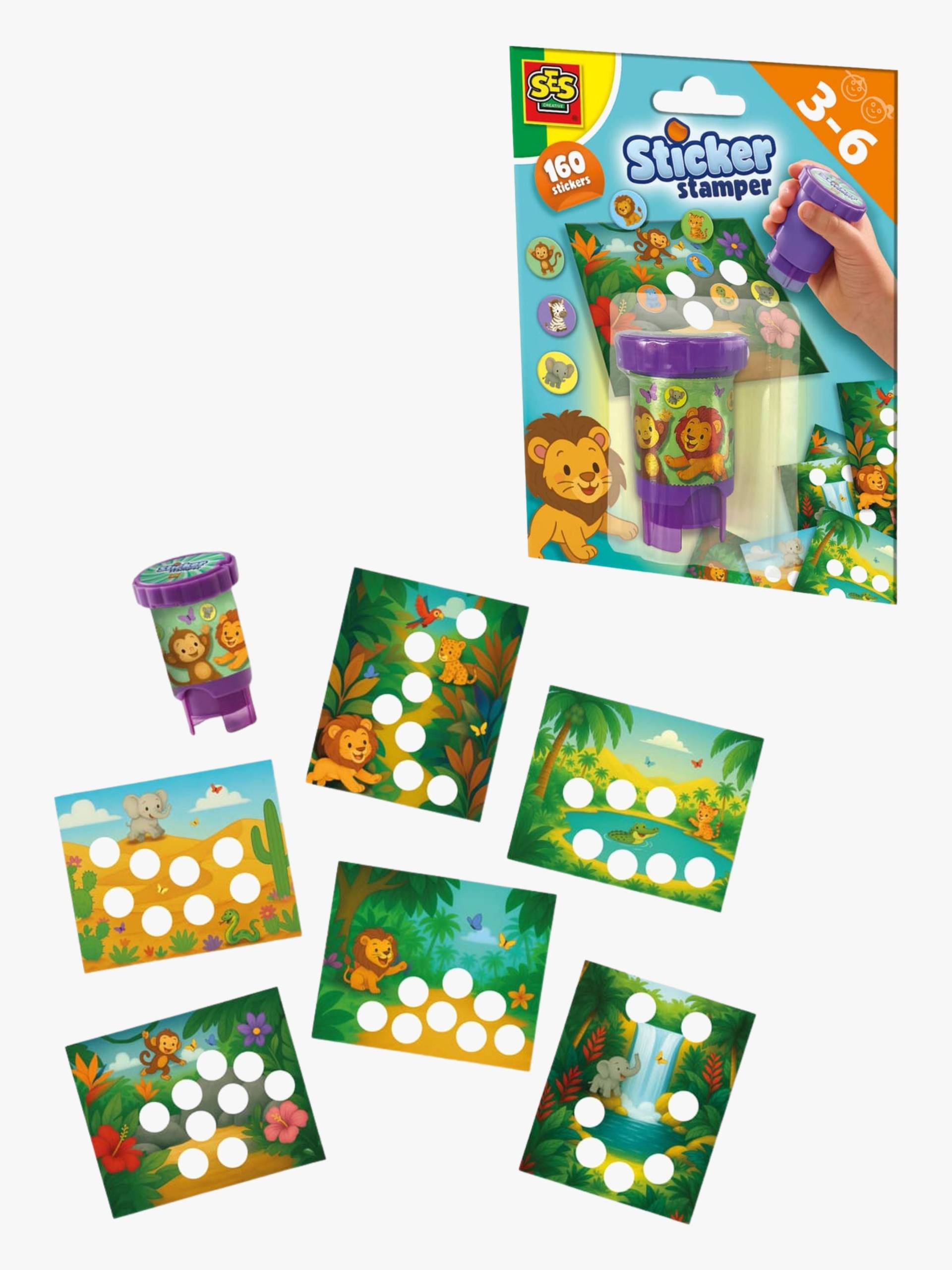 SES Creative Stempel Mit Aufklebern Dschungeltiere SES Creative Stempel Mit Aufklebern Dschungeltiere von SES Creative