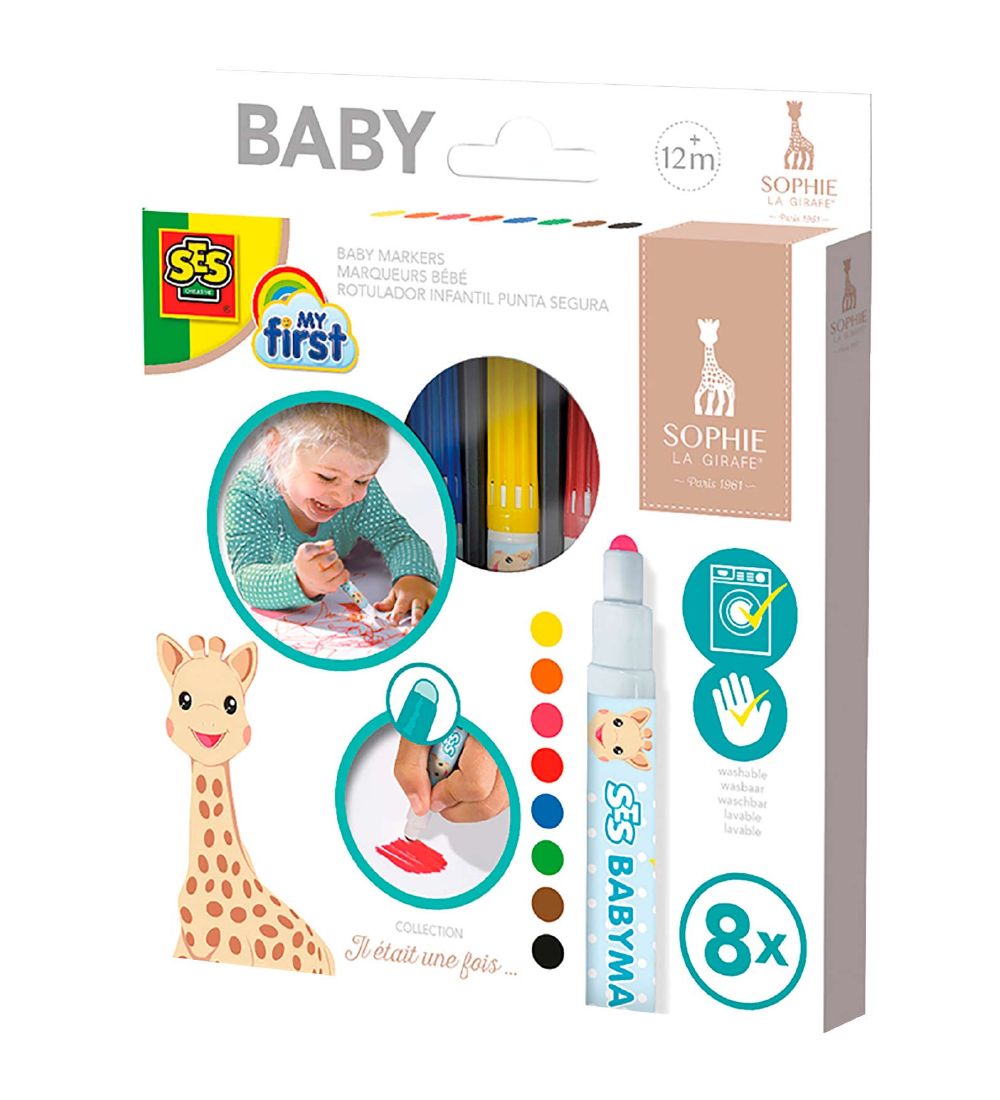SES Creative x Sophie la Girafe - Babyfarben - SES Creative - One Size - Filzstifte SES Creative x Sophie la Girafe - Babyfarben - SES Creative - One Size - Filzstifte von SES Creative