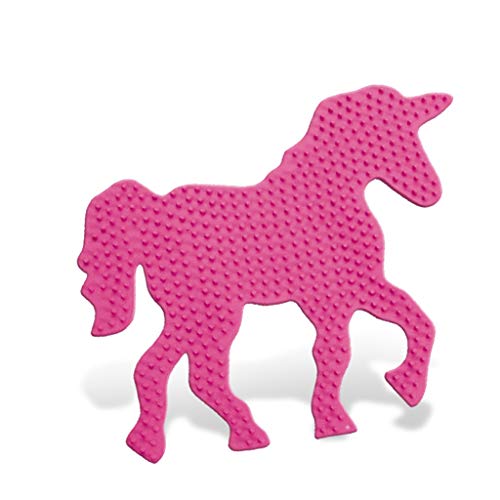 SES Deutschland 06095 - Bügelperlen-Stiftplatte Einhorn, ‎18.82 x 0.69 x 13.37 cm, Pink von SES Creative