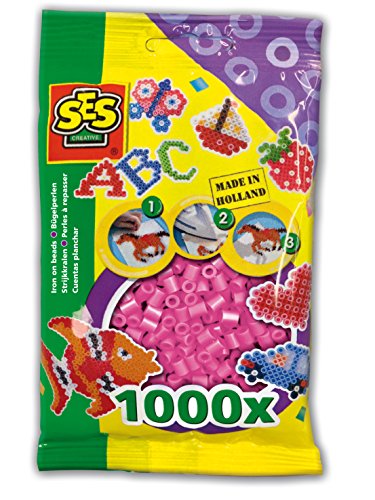 SES SES00708 - Perlen, 1000 Stück, rosa SES SES00708 - Perlen, 1000 Stück, rosa von SES Creative