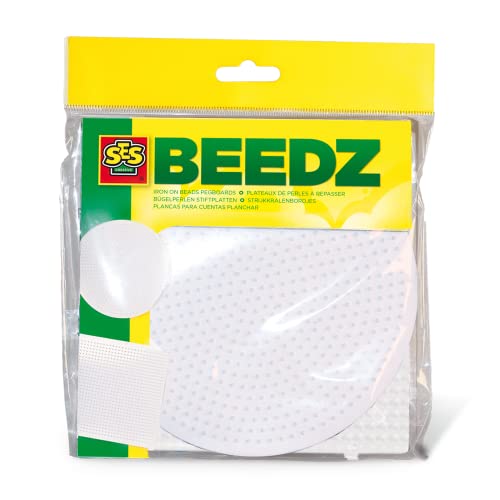 SES creative 00781 - Bügelperlenstiftplatten 2 Stück, Weiß von SES Creative
