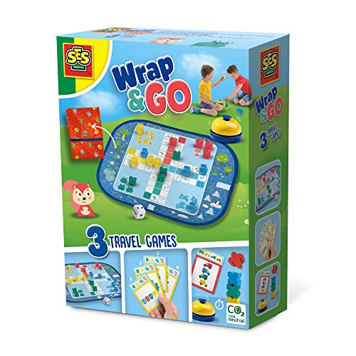 Wrap&Go Reisespiele - Ludo - Quartett - Rasende Blöcke Wrap&Go Reisespiele - Ludo - Quartett - Rasende Blöcke von SES Creative