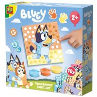 SES Creative Malset Bluey Fingerabdruck Kunstwerk mit 10 Vorlagen 3x45ml von SES Nederland B.V.