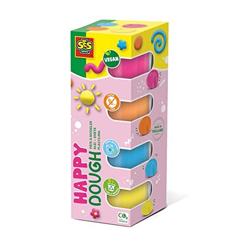 SES Creative 00512 Feel Good Knete-Happy (4x90gr), S von SES Creative