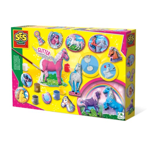 Figuren gieten en schilderen SES paarden (01155), Pink von SES Creative