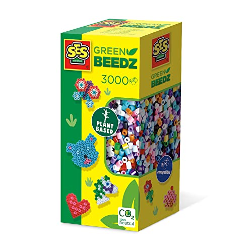 SES Creative 06404 Green Beedz-Bügelperlen Mix 3000, One Size von SES Creative