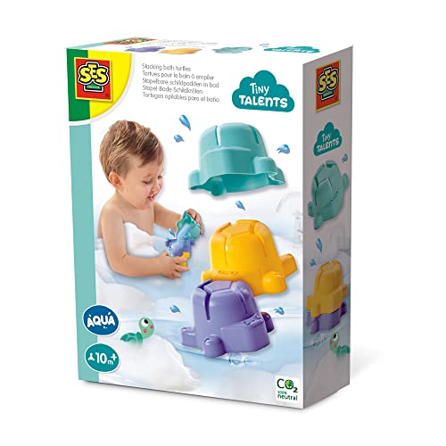 SES Creative 13058 Stapel-Bade-Schildkröten, 3 Schildkröten zum Stapeln und Ausgießen, Für die Badewanne, Geeignet für Kinder ab 10 Monaten SES Creative 13058 Stapel-Bade-Schildkröten, 3 Schildkröten zum Stapeln und Ausgießen, Für die Badewanne, Geeignet für Kinder ab 10 Monaten von SES Creative