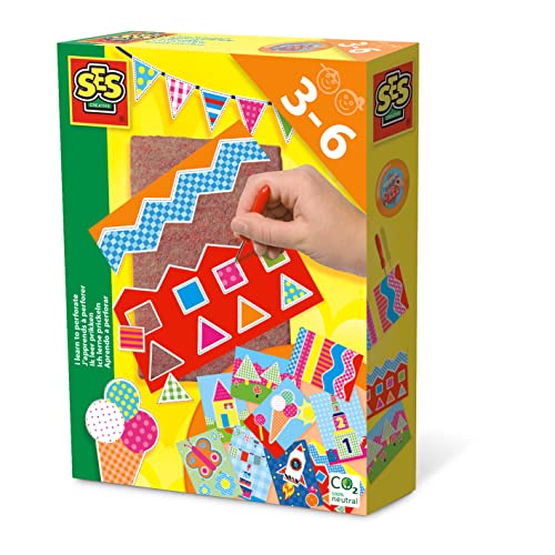 SES Creative 14836 Prickel-Lernset für Kinder - Feinmotorik und Konzentration fördern mit 9 bunten Karten ab 3 Jahren SES Creative 14836 Prickel-Lernset für Kinder - Feinmotorik und Konzentration fördern mit 9 bunten Karten ab 3 Jahren von SES Creative
