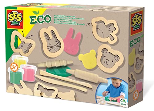 SES Creative 24917 – Eco Knete Set mit Holzwerkzeugen, Umweltfreundlich, Fördert Motorik und Kreativität, diverse Farben SES Creative 24917 – Eco Knete Set mit Holzwerkzeugen, Umweltfreundlich, Fördert Motorik und Kreativität, diverse Farben von SES Creative