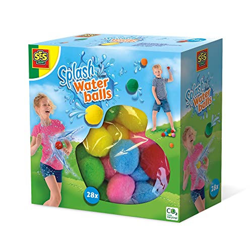 SES Creative 02229 Splash-Wasserbälle 28x Wasserbomben Wiederverwendbar, Mehrfarbig, One Size von SES Creative