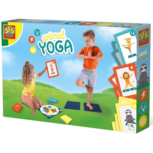 SES Creative | Animal Yoga für Kinder | Yoga-Spielset | 27 Karten mit von Tieren inspirierten Körperhaltungen | 2 Matten und Spielrad | Wellness- und Motorik-Aktivitäten | Zen-Geschenkidee ab 3 Jahren SES Creative | Animal Yoga für Kinder | Yoga-Spielset | 27 Karten mit von Tieren inspirierten Körperhaltungen | 2 Matten und Spielrad | Wellness- und Motorik-Aktivitäten | Zen-Geschenkidee ab 3 Jahren von SES Creative