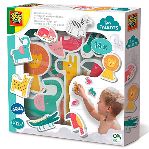 SES Creative | Badespielzeugset Safari-Tiere für Kinder ab 1 Jahr | 14 Spielzeuge : Löwe, Elefant | Flotte + Saugnapf | Fördert die Vorstellungskraft | CO2-neutral | Sicherheit | Babygeschenk | 13097 SES Creative | Badespielzeugset Safari-Tiere für Kinder ab 1 Jahr | 14 Spielzeuge : Löwe, Elefant | Flotte + Saugnapf | Fördert die Vorstellungskraft | CO2-neutral | Sicherheit | Babygeschenk | 13097 von SES Creative