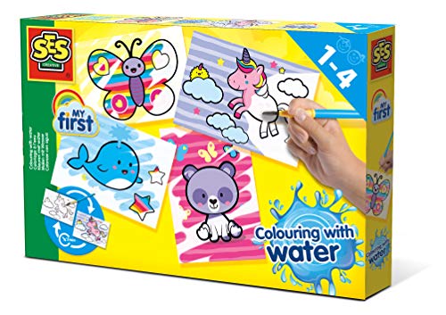 SES creative 14454 Malen mit Wasser Bunte Tiere My First von SES Creative