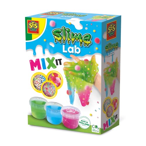 SES Creative 15011 - Schleim-Labor Mix it, Experimentierset für Kinder mit Buntem Schleim von SES Creative