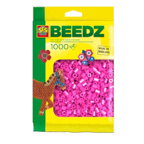 SES SES00718 - Perlen, 1000 Stück, neon pink von SES Creative