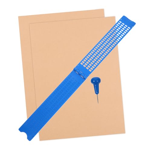SEWACC 1 Satz Braille-Tafel Stift für berühren Punkt Stift-Übungspapier Braille-Schreibtablett Whiteboard schreibpapier Braille-Schreibplatte aus Kunststoff Braille-Platte Plastik Blue SEWACC 1 Satz Braille-Tafel Stift für berühren Punkt Stift-Übungspapier Braille-Schreibtablett Whiteboard schreibpapier Braille-Schreibplatte aus Kunststoff Braille-Platte Plastik Blue von SEWACC