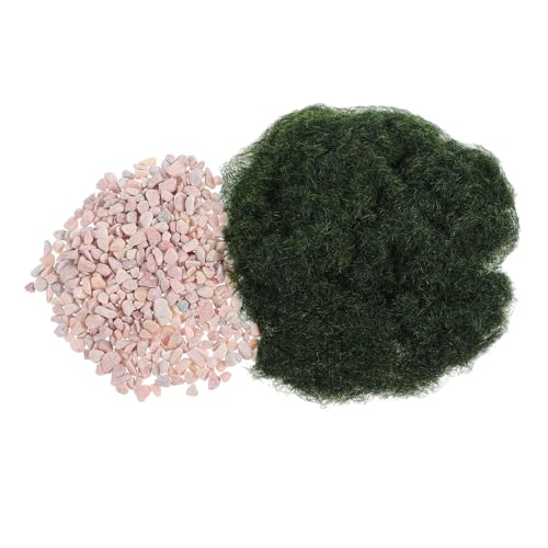 SEWACC 1 Satz DIY Modelllandschaft Künstliches Gras mit für Modelleisenbahn Feengärten und Miniaturprojekte Graspulver Steine Dunkelgrün SEWACC 1 Satz DIY Modelllandschaft Künstliches Gras mit für Modelleisenbahn Feengärten und Miniaturprojekte Graspulver Steine Dunkelgrün von SEWACC