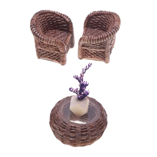 SEWACC 1 Satz Miniaturmöbel für Puppenhaus Handgemachter Rattan und Stühle Realistische Wicker Möbel für Spiel und Rollenspiele SEWACC 1 Satz Miniaturmöbel für Puppenhaus Handgemachter Rattan und Stühle Realistische Wicker Möbel für Spiel und Rollenspiele von SEWACC