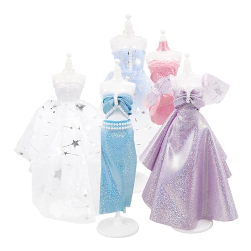 SEWACC 1 Satz Puppenkleidung DIY-Puppenkleidungsmaterial Mini-Puppenkleid Modekleid Puppenanziehspielzeug Für Mädchen von SEWACC