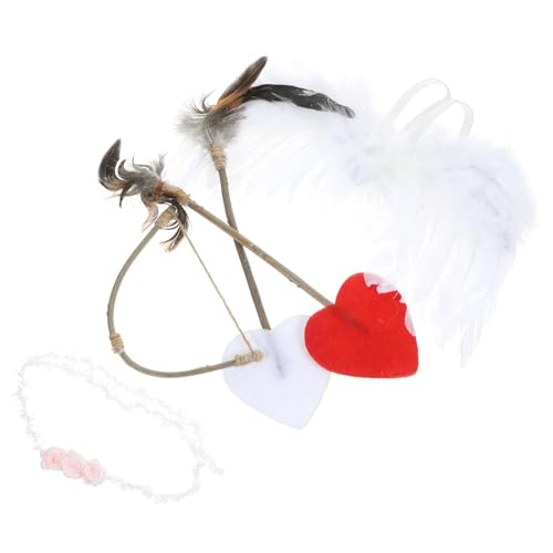 SEWACC 1 Set Baby-Engelsflügel Weiße Engelskostümflügel Mit Stirnband Schleife Schwertern Foto-Requisite Für Jungen Und Mädchen von SEWACC