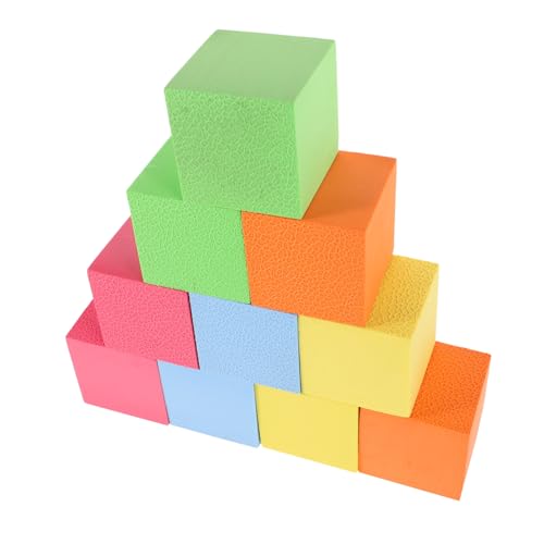 SEWACC 10 Stück Teiliges Bunte Schaumstoffwürfel Geometrische Bausteine für Lernspielzeug für Mathematik und Kreative Gestaltung Fördert Vorstellungskraft und Kritisches SEWACC 10 Stück Teiliges Bunte Schaumstoffwürfel Geometrische Bausteine für Lernspielzeug für Mathematik und Kreative Gestaltung Fördert Vorstellungskraft und Kritisches von SEWACC