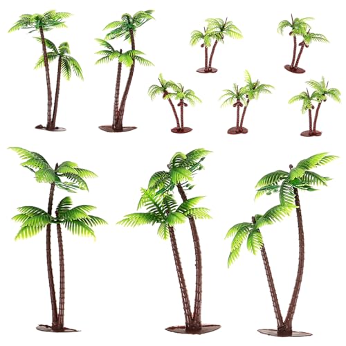 SEWACC 10 Stück Teiliges Miniatur Palmenbaum Stabile Kunststoff Modelle für Architektur Mikrolandschaften Sandtisch Dekoration DIY Realistische Strand Diorama Bäume SEWACC 10 Stück Teiliges Miniatur Palmenbaum Stabile Kunststoff Modelle für Architektur Mikrolandschaften Sandtisch Dekoration DIY Realistische Strand Diorama Bäume von SEWACC