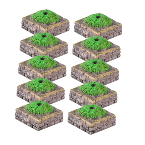 SEWACC 10 Stück Teiliges Resin Modellbaum Realistische Miniatur Landschaftsbaum Stand für Sandtisch DIY Naturgetreue Baumaltar Basis Langlebig und Verarbeitung für Mikrolandschaft von SEWACC