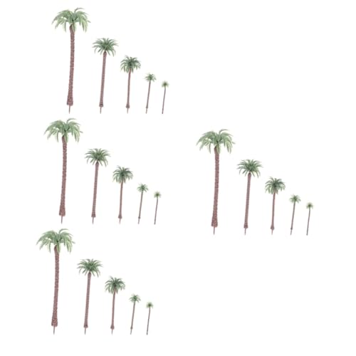 SEWACC 100 STK Mini-Kokosnussbaum Landschaftsmodellbaum Mini-Pflanzen Baumfiguren Mini-Palme Pflanzendekor Modelle Palmenmodell Miniaturbäume künstlich schmücken Anlage Zylinder Plastik von SEWACC