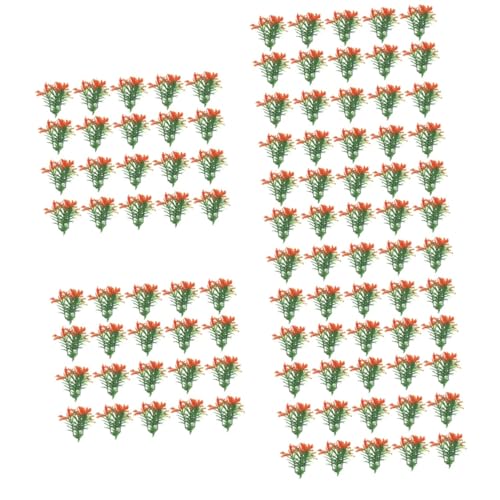SEWACC 100 STK Mini-Kunstblumen und -Pflanzen Künstliche Pflanze Kunstpflanze Blumenarrangementkästen Schmücken Winziges Hausdekor Puppenhaus-Pflanzendekor Sandkasten Requisiten Zubehör von SEWACC