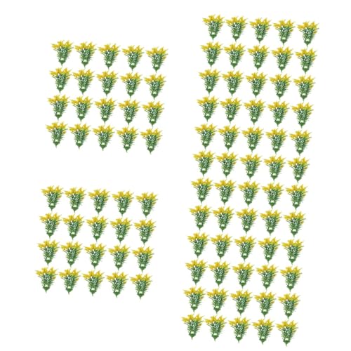 SEWACC 100 STK Mini-Kunstblumen und -Pflanzen Künstliche Pflanze Kunstpflanzen SIM Schmücken Wohnkultur Winziges Hausdekor Puppenhauspflanze grüne Pflanzen Anlage Dekorationen Requisiten von SEWACC
