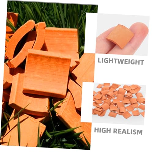 SEWACC 100 Stück Maßstab Realistische DIY Dachziegel für Puppenhaus Langlebige Detailgetreue Garten Diorama Dekoration Einfache Montage Kreatives Bastelzubehör von SEWACC