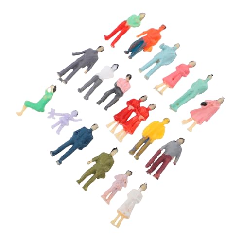 SEWACC 100 Stück Mini Menschen Modelle Bemalt Sandtisch Figuren für Architektur Modelleisenbahn Mikro Landschaft Maßstab Vielseitige Dekoration für Dioramen und Schulprojekte von SEWACC