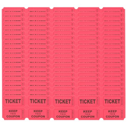 SEWACC 100 Stück Tombola-Tickets Lotterie-Tombola-Tickets Universelle Karnevals-Tickets Universelle Tickets von SEWACC