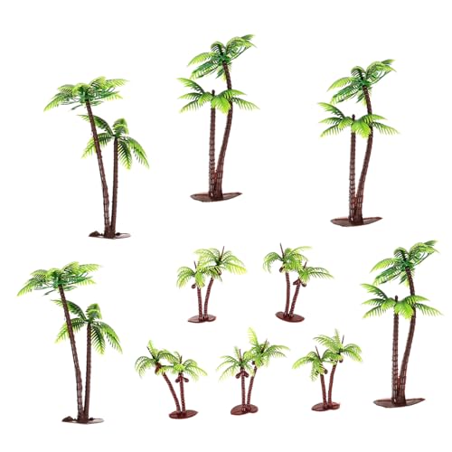 SEWACC 10st Miniatur Gefälschter Baum Mini-sandtisch-pflanzenmodell Gefälschte Palmen Mini-Kunststoff- Baummodellschmuck Puppenhaus-landschaftsmodell Dekor Zubehör Klein Plastik 7c von SEWACC