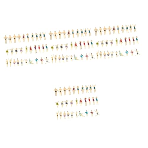 SEWACC 120 STK Charakterpuppenmodell Menschenmodelle Aus Plastik Menschen Handgemalte Figuren Männchen Körper Landschaft Menschen Modelle Badeanzüge Figuren PVC Sandkasten Minifiguren von SEWACC