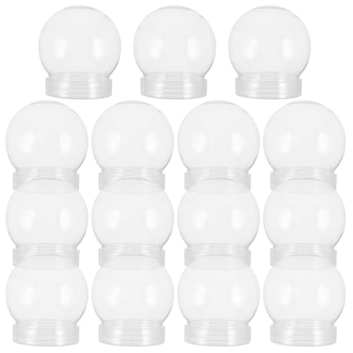 SEWACC 15 Stück klare Wasserkugeln mit Schraubkappe, leere Kunststoff-Schneekugel für DIY Handwerk, 2,75 x 2,36 Zoll, transparent, 15 Stück SEWACC 15 Stück klare Wasserkugeln mit Schraubkappe, leere Kunststoff-Schneekugel für DIY Handwerk, 2,75 x 2,36 Zoll, transparent, 15 Stück von SEWACC