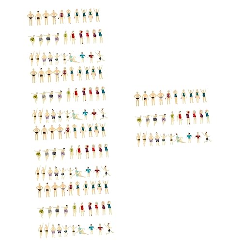 SEWACC 150 STK Charakterpuppenmodell Mini Menschliche Figur Menschen Maßstabsfiguren Selber Machen Gefälschter Menschlicher Schmuck Schaufensterpuppen Männchen Dekor Sandkasten PVC Gemalt von SEWACC