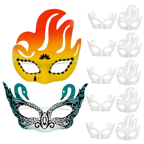SEWACC 16 Stück Unlackierte Masken für Karneval Maskerade Mardi Gras Halloween und Kreative Projekte für Gestaltung von SEWACC