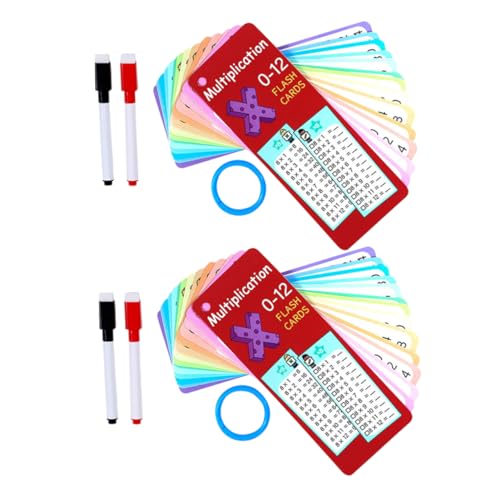 SEWACC 2 Sätze Multiplikation Lernkarten Teilig Abwischbar mit Stiften und Ring Interaktive Mathe Lernhilfen für Selbstständiges Üben von Multiplikation und Division Robustes für Schule SEWACC 2 Sätze Multiplikation Lernkarten Teilig Abwischbar mit Stiften und Ring Interaktive Mathe Lernhilfen für Selbstständiges Üben von Multiplikation und Division Robustes für Schule von SEWACC