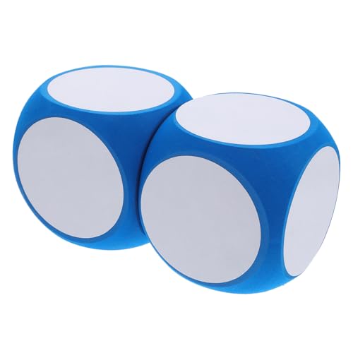 SEWACC 2 Stück Beschreibbare Abwischbare Schaumstoffwürfel Große Portable DIY Würfel für Unterricht Vielseitig für Mathe Spiele Gruppenaktivitäten Fördert Zusammenarbeit und Kognitive von SEWACC