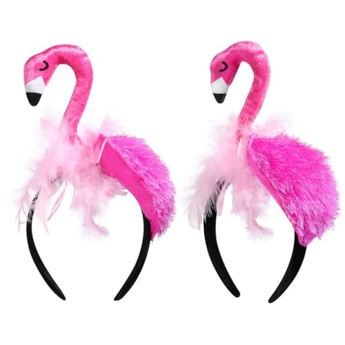 SEWACC 2 Stück Flamingo Stirnband Party Stirnband Hawaii Party Haarschmuck SEWACC 2 Stück Flamingo Stirnband Party Stirnband Hawaii Party Haarschmuck von SEWACC