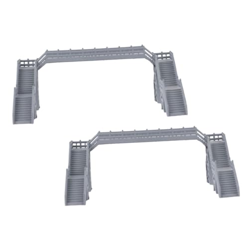SEWACC 2 Stück Maßstab Brücke für Modelleisenbahn und Sandtisch Dekoration Realistisches Design für Heim und Bürodekoration von SEWACC