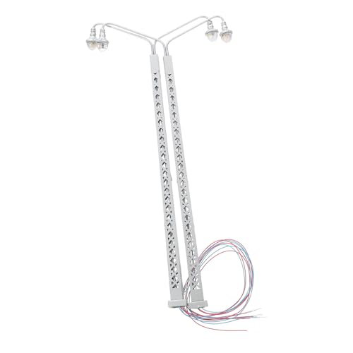 SEWACC 2 Stück Maßstab LED Gittermastleuchten für Modelleisenbahn Zubehör Sandtisch und Mini Haus Dekor Installieren und Transportieren SEWACC 2 Stück Maßstab LED Gittermastleuchten für Modelleisenbahn Zubehör Sandtisch und Mini Haus Dekor Installieren und Transportieren von SEWACC