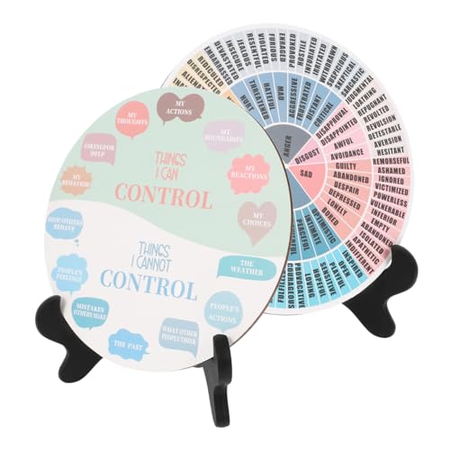SEWACC 2 Stück Raddiagramm Für Psychische Gesundheit Gefühlsrad Mit Ständer Drahtschirm Sensorisches Wagen Rollbrett Selbstklebende Lenkrolle Riemenscheibe Teppiche SEWACC 2 Stück Raddiagramm Für Psychische Gesundheit Gefühlsrad Mit Ständer Drahtschirm Sensorisches Wagen Rollbrett Selbstklebende Lenkrolle Riemenscheibe Teppiche von SEWACC
