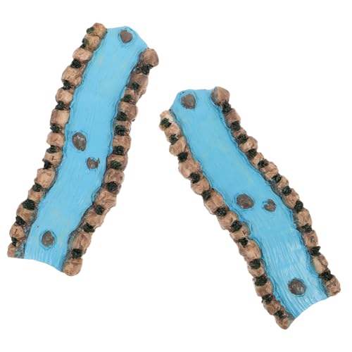 SEWACC 2 Stück Teiliges Resin Miniatur Fluss- Stabile Micro Landschafts-bach Deko für Sandtisch Miniatur-Garten-Flussdekoration Wasserlandschaft Vielseitige Gartenbach Szenerie Ruhige von SEWACC