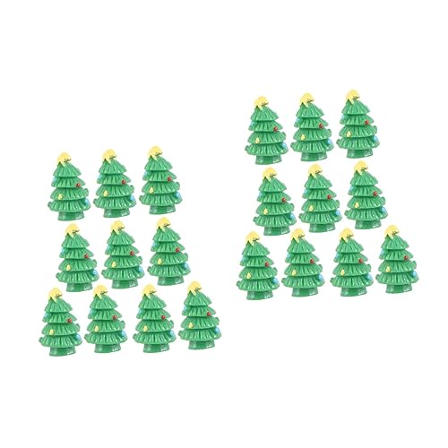 SEWACC 20 STK Ornamente Weihnachten Miniatur weihnachtsfiguren Weihnachtsminiatur schreibtischdeko Schreibtisch Dekoration Simulationsmodellbaum Modellbäume Sukkulenten Weihnachtsbaum von SEWACC